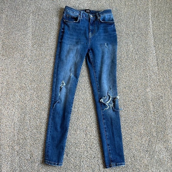 BDG Urban Outfitters Twig High Waist Skinny Stretch Distressed Jeans Women's 26 - Picture 1 of 7